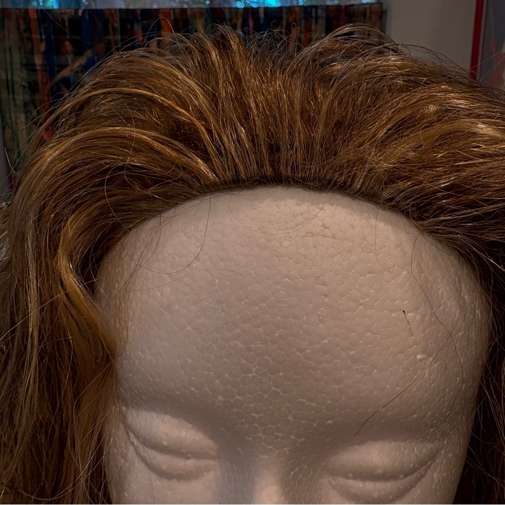 WIG Long Wavy RED Wig! Good condition! Great as hat or Headband Wig. - Picture 7 of 16